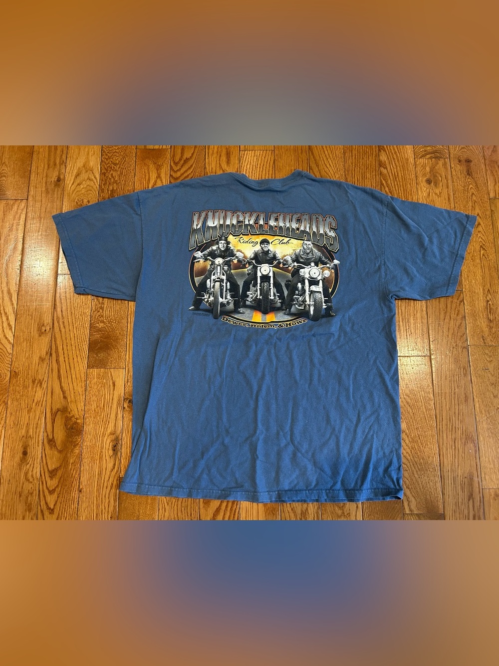 Vintage 2008 Three Stooges Knuckleheads Riding Club T-Shirt Mens L / XL Biker - Picture 2 of 8